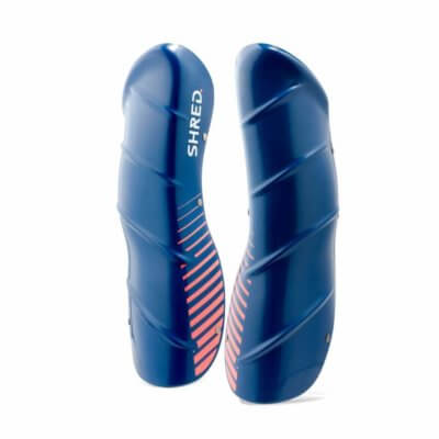 Shred Shin Guards Race Protection 2022 - Navy/Rust, Medium at The Boot Pro in Ludlow, Vermont