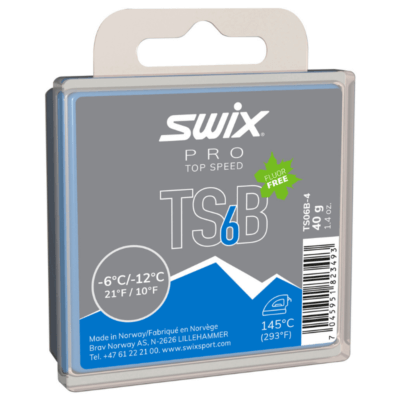 Swix TS6 Wax Black, -6°C/-12°C, 40g at The Boot Pro in Ludlow, Vermont