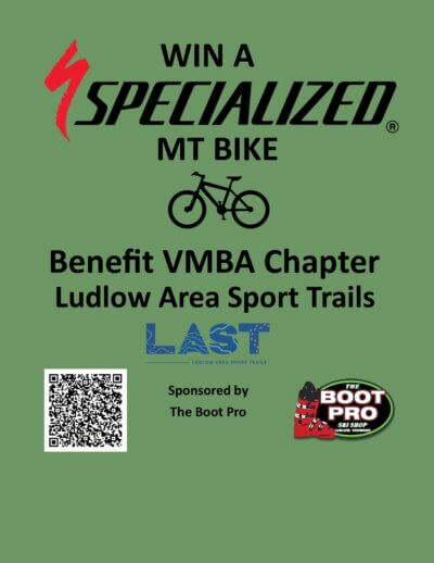 2022-23 Bike Raffle Ticket Benefit Ludlow Area Sport Trails (VMBA Chapter) at The Boot Pro in Ludlow, Vermont