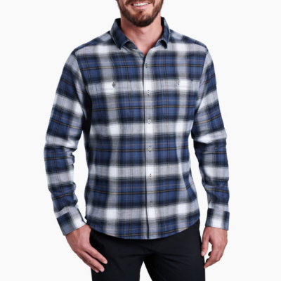 Kuhl Men's Law Flannel Long Sleeve Shirt 2023 at The Boot Pro in Ludlow, Vermont 3