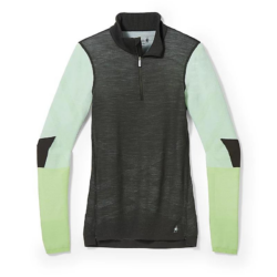Smartwool Women's Intraknit Thermal Merino Base Layer Colorblock 1/4 Zip Top 2023 at The Boot Pro in Ludlow, Vermont
