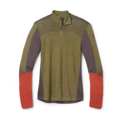 Smartwool Men's Intraknit Thermal Merino Base Layer Colorblock 1/4 Zip Top 2023 at The Boot Pro in Ludlow, Vermont